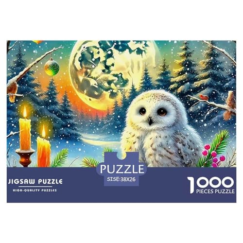 Eule 1000 Teile Puzzle Für Erwachsene Und Kinder Ab 12 Jahren Kreative Unterhaltung Spaß Klassisches Premium Quality Perfekt Für Spieleabende Geschenk Für Liebhaber Oder Freunde 38x26cm/1000pcs von GKWEQPQWK