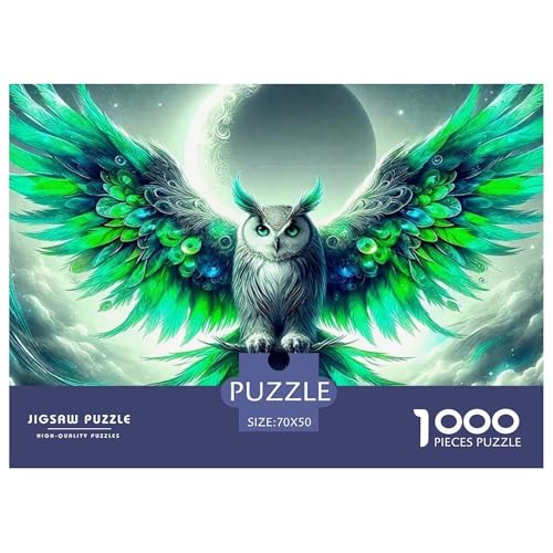 Eule 1000 Teilen Puzzle Für Erwachsene Und Kinder Ab 12 Jahren Kreative Unterhaltung Spaß Klassisches Premium Quality Familienspiel Geschenk Für Liebhaber Oder Freunde 70x50cm/1000pcs von GKWEQPQWK