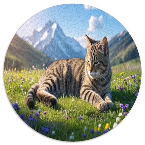 Europäisches Kurzhaar 1000 Teile Circular Puzzles Erwachsene Und Kinder, Schwieriges Großes Pädagogisches Rundes Für Erwachsene Geschenke Für Mama, 1000pcs (67.5x67.5cm) von GKWEQPQWK
