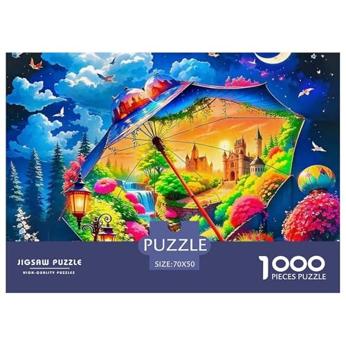 Fantasie Nacht Szene 1000 Teile Puzzle Für Erwachsene Und Kinder Ab 12 Jahren Herausforderndes Premium Quality Perfekt Für Spieleabende Geschenk Für Liebhaber Oder Freunde 70x50cm/1000pcs von GKWEQPQWK