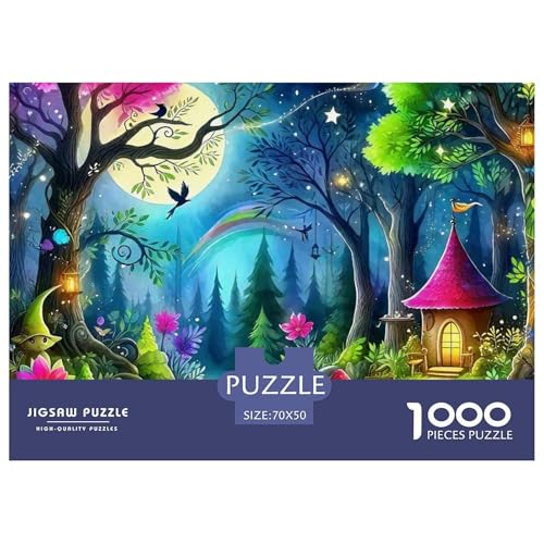 Fantasie Nacht Szene 1000 Teilen Puzzle Für Erwachsene Und Kinder Ab 12 Jahren Herausforderndes Geschicklichkeitsspiel Für Die Ganze Familie Familienspiel Geschenk Für Liebhaber Oder Freunde 70x50cm/1 von GKWEQPQWK