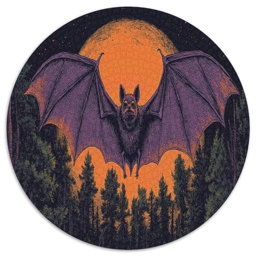 Fledermaus 1000 Teile Circular Puzzles Für Erwachsene Kinder - Schwer, Rundes Für Erwachsene Geschenke Für Mama, 1000pcs (67.5x67.5cm) von GKWEQPQWK