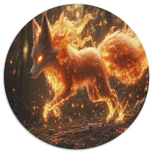 Fox 1000 Teile Circular Puzzles Für Erwachsene Kinder Schwieriges Unmögliches Für Stressfreisetzung Spielzeug Geschenke Für Mama, 1000pcs (67.5x67.5cm) von GKWEQPQWK