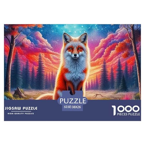 Fox 1000 Teilen Puzzle Für Erwachsene Und Kinder Ab 12 Jahren Herausforderndes Premium Quality Familienspiel Geschenk Für Liebhaber Oder Freunde 38x26cm/1000pcs von GKWEQPQWK