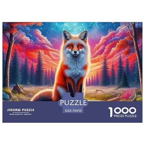 Fox 1000 Teilen Puzzle Für Erwachsene Und Kinder Herausforderndes Geschicklichkeitsspiel Für Die Ganze Familie Familienspiel Geschenk Für Liebhaber Oder Freunde 70x50cm/1000pcs von GKWEQPQWK