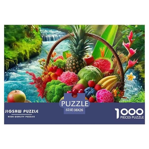 Früchte 1000 Teile Puzzle Für Erwachsene Und Kinder Herausforderndes Premium Quality Familienspiel Geschenk Für Liebhaber Oder Freunde 38x26cm/1000pcs von GKWEQPQWK