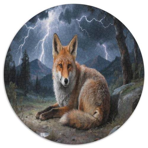 Fuchshund 1000 Teile Circular Puzzles Für Erwachsene Kinder - Schwer, Stressfreisetzung Spielzeug Geschenke Für Mama, 1000pcs (67.5x67.5cm) von GKWEQPQWK