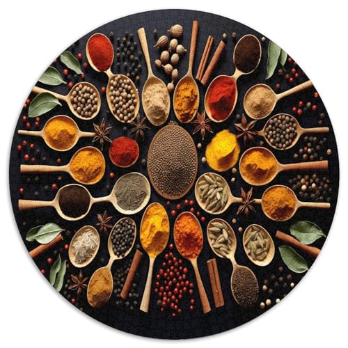 Gewürze aus Aller Welt 1000 Teile Circular Puzzles Für Erwachsene Kinder Schwieriges Unmögliches Für Stressfreisetzung Spielzeug Geschenke Für Mama, 1000pcs (67.5x67.5cm) von GKWEQPQWK