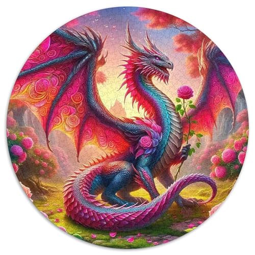 Göttlicher Drache 1000 Teile Drachen Thema Circular Puzzles Erwachsene Und Kinder, Schwieriges Großes Pädagogisches Karton - Familien- Geschenke Für Mama, 1000pcs (67.5x67.5cm) von GKWEQPQWK
