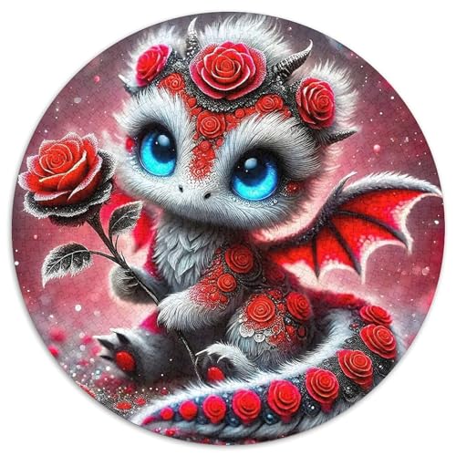 Göttlicher Drache 1000 Teile Drachen Thema Circular Puzzles Erwachsene Und Kinder, Schwieriges Großes Pädagogisches Verringerter Druck Rundes Für Erwachsene Geschenke Für Mama, 1000pcs (67.5x67.5cm) von GKWEQPQWK