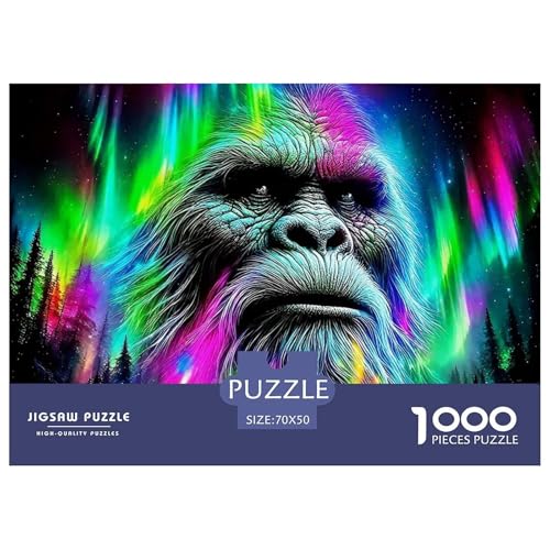Gorilla 1000 Teile Puzzle Für Erwachsene Und Kinder Kreative Unterhaltung Spaß Klassisches Geschicklichkeitsspiel Für Die Ganze Familie Familienspiel Geschenk Für Liebhaber Oder Freunde 70x50cm/1000p von GKWEQPQWK