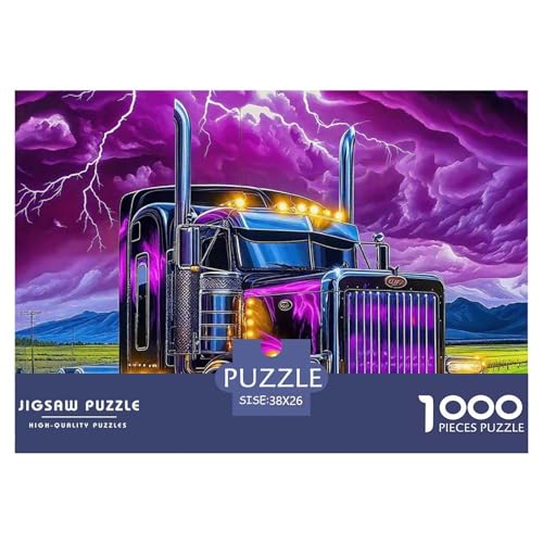 Großer LKW 1000 Teile Puzzle Für Erwachsene Und Kinder Herausforderndes Geschicklichkeitsspiel Für Die Ganze Familie Familienspiel Geschenk Für Liebhaber Oder Freunde 38x26cm/1000pcs von GKWEQPQWK