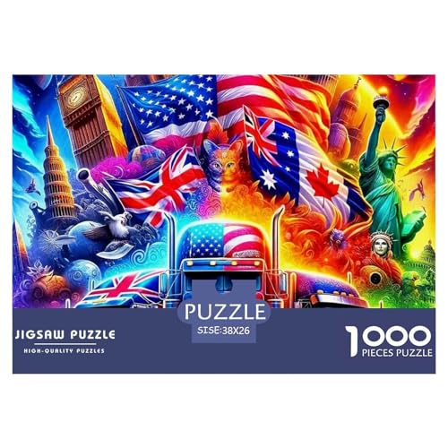 Großer LKW 1000 Teilen Puzzle Für Erwachsene Und Kinder Ab 12 Jahren Kreative Unterhaltung Spaß Klassisches Geschicklichkeitsspiel Für Die Ganze Familie Familienspiel Geschenk Für Liebhaber Oder Freun von GKWEQPQWK