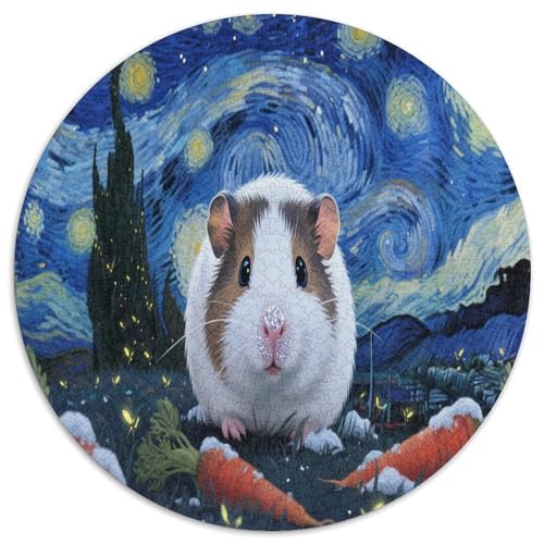 Guinea Schwein 1000 Teile Circular Puzzles Für Erwachsene Kinder Schwieriges Großes Pädagogisches Stressfreisetzung Spielzeug Geschenke Für Mama, 1000pcs (67.5x67.5cm) von GKWEQPQWK