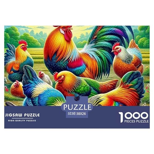 Hahn 1000 Teilen Puzzle Für Erwachsene Und Kinder Ab 12 Jahren Herausforderndes Premium Quality Perfekt Für Spieleabende Geschenk Für Liebhaber Oder Freunde 38x26cm/1000pcs von GKWEQPQWK