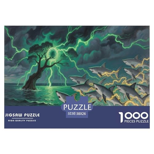 Hai 1000 Teile Puzzle Für Erwachsene Und Kinder Herausforderndes Premium Quality Familienspiel Geschenk Für Liebhaber Oder Freunde 38x26cm/1000pcs von GKWEQPQWK