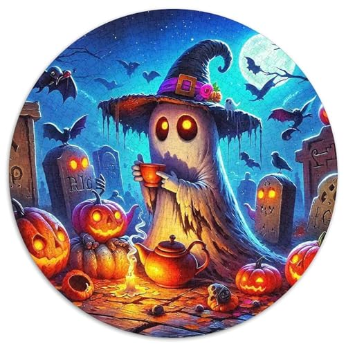 Halloween Kürbis 1000 Teile Halloween-Thema Circular Puzzles Erwachsene Und Kinder, Schwieriges Großes Pädagogisches Verringerter Druck Karton - Familien- Geschenke Für Mama, 1000pcs (67.5x67.5cm) von GKWEQPQWK