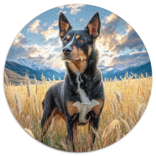 Haustierhund 1000 Teile Circular Puzzles Für Erwachsene Kinder - Schwer, Stressfreisetzung Spielzeug Geschenke Für Mama, 1000pcs (67.5x67.5cm) von GKWEQPQWK