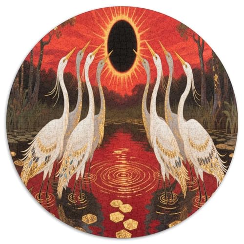 Heron 1000 Teile Circular Puzzles Für Erwachsene Kinder Schwieriges Großes Pädagogisches Stressfreisetzung Spielzeug Geschenke Für Mama, 1000pcs (67.5x67.5cm) von GKWEQPQWK