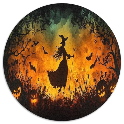 Hexe 1000 Teile Circular Puzzles Stressabbau-Spielzeugfür Erwachsene Kinder - Schwer, Stressfreisetzung Spielzeug Geschenke Für Mama, 1000pcs (67.5x67.5cm) von GKWEQPQWK