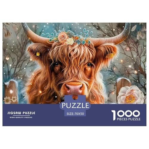 Highland Katzetle 1000 Teile Puzzle Für Erwachsene Und Kinder Ab 12 Jahren Kreative Unterhaltung Spaß Klassisches Geschicklichkeitsspiel Für Die Ganze Familie Familienspiel Geschenk Für Liebhaber Oder von GKWEQPQWK