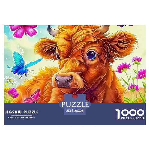Highland Katzetle 1000 Teilen Puzzle Für Erwachsene Und Kinder Herausforderndes Geschicklichkeitsspiel Für Die Ganze Familie Familienspiel Geschenk Für Liebhaber Oder Freunde 38x26cm/1000pcs von GKWEQPQWK