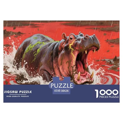 Hippo 1000 Teile Puzzle Für Erwachsene Und Kinder Ab 12 Jahren Herausforderndes Premium Quality Familienspiel Geschenk Für Liebhaber Oder Freunde 38x26cm/1000pcs Hippo 1000 Teile Puzzle Für Erwachsene Und Kinder Ab 12 Jahren Herausforderndes Premium Quality Familienspiel Geschenk Für Liebhaber Oder Freunde 38x26cm/1000pcs von GKWEQPQWK