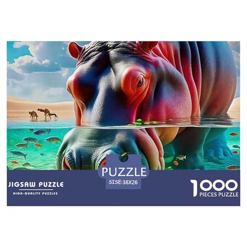 Hippopotamus 1000 Teile Puzzle Für Erwachsene Und Kinder Herausforderndes Premium Quality Familienspiel Geschenk Für Liebhaber Oder Freunde 38x26cm/1000pcs Hippopotamus 1000 Teile Puzzle Für Erwachsene Und Kinder Herausforderndes Premium Quality Familienspiel Geschenk Für Liebhaber Oder Freunde 38x26cm/1000pcs von GKWEQPQWK