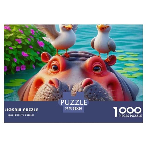Hippopotamus 1000 Teilen Puzzle Für Erwachsene Und Kinder Ab 12 Jahren Herausforderndes Premium Quality Familienspiel Geschenk Für Liebhaber Oder Freunde 38x26cm/1000pcs Hippopotamus 1000 Teilen Puzzle Für Erwachsene Und Kinder Ab 12 Jahren Herausforderndes Premium Quality Familienspiel Geschenk Für Liebhaber Oder Freunde 38x26cm/1000pcs von GKWEQPQWK