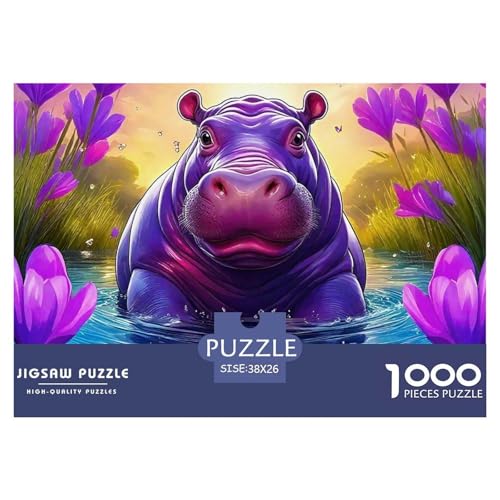 Hippopotamus 1000 Teilen Puzzle Für Erwachsene Und Kinder Ab 12 Jahren Kreative Unterhaltung Spaß Klassisches Geschicklichkeitsspiel Für Die Ganze Familie Perfekt Für Spieleabende Geschenk Für Liebha von GKWEQPQWK
