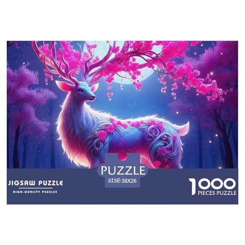 Hirsch 1000 Teile Puzzle Für Erwachsene Und Kinder Ab 12 Jahren Kreative Unterhaltung Spaß Klassisches Premium Quality Familienspiel Geschenk Für Liebhaber Oder Freunde 38x26cm/1000pcs von GKWEQPQWK
