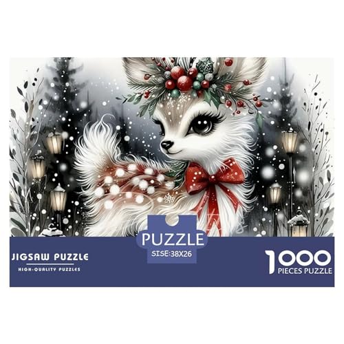 Hirsch 1000 Teilen Puzzle Für Erwachsene Und Kinder Ab 12 Jahren Herausforderndes Geschicklichkeitsspiel Für Die Ganze Familie Familienspiel Geschenk Für Liebhaber Oder Freunde 38x26cm/1000pcs von GKWEQPQWK