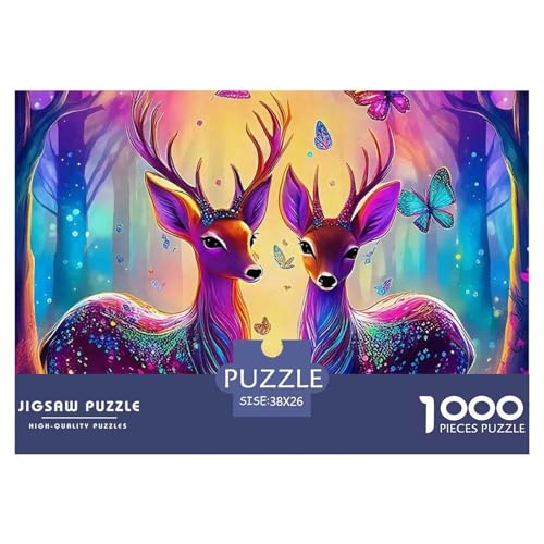 Hirsch 1000 Teilen Puzzle Für Erwachsene Und Kinder Ab 12 Jahren Herausforderndes Geschicklichkeitsspiel Für Die Ganze Familie Familienspiel Geschenk Für Liebhaber Oder Freunde 38x26cm/1000pcs Hirsch 1000 Teilen Puzzle Für Erwachsene Und Kinder Ab 12 Jahren Herausforderndes Geschicklichkeitsspiel Für Die Ganze Familie Familienspiel Geschenk Für Liebhaber Oder Freunde 38x26cm/1000pcs von GKWEQPQWK