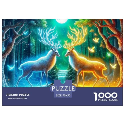 Hirsch 1000 Teilen Puzzle Für Erwachsene Und Kinder Ab 12 Jahren Herausforderndes Geschicklichkeitsspiel Für Die Ganze Familie Familienspiel Geschenk Für Liebhaber Oder Freunde 70x50cm/1000pcs Hirsch 1000 Teilen Puzzle Für Erwachsene Und Kinder Ab 12 Jahren Herausforderndes Geschicklichkeitsspiel Für Die Ganze Familie Familienspiel Geschenk Für Liebhaber Oder Freunde 70x50cm/1000pcs von GKWEQPQWK