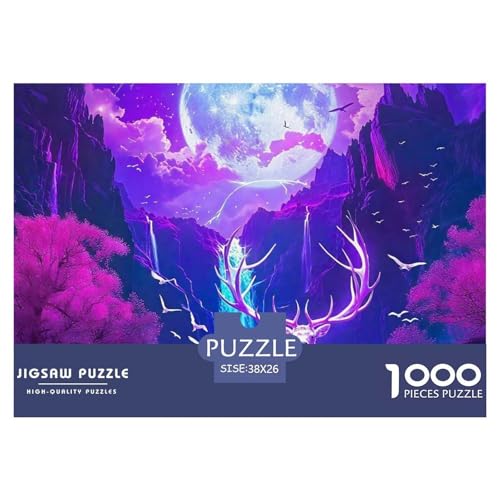 Hirsch 1000 Teilen Puzzle Für Erwachsene Und Kinder Ab 12 Jahren Herausforderndes Premium Quality Familienspiel Geschenk Für Liebhaber Oder Freunde 38x26cm/1000pcs Hirsch 1000 Teilen Puzzle Für Erwachsene Und Kinder Ab 12 Jahren Herausforderndes Premium Quality Familienspiel Geschenk Für Liebhaber Oder Freunde 38x26cm/1000pcs von GKWEQPQWK