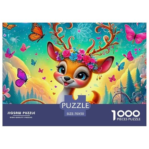 Hirsch 1000 Teilen Puzzle Für Erwachsene Und Kinder Ab 12 Jahren Herausforderndes Premium Quality Familienspiel Geschenk Für Liebhaber Oder Freunde 70x50cm/1000pcs Hirsch 1000 Teilen Puzzle Für Erwachsene Und Kinder Ab 12 Jahren Herausforderndes Premium Quality Familienspiel Geschenk Für Liebhaber Oder Freunde 70x50cm/1000pcs von GKWEQPQWK
