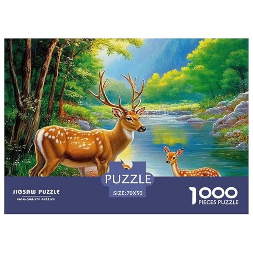 Hirsch 1000 Teilen Puzzle Für Erwachsene Und Kinder Ab 12 Jahren Herausforderndes Premium Quality Familienspiel Geschenk Für Liebhaber Oder Freunde 70x50cm/1000pcs Hirsch 1000 Teilen Puzzle Für Erwachsene Und Kinder Ab 12 Jahren Herausforderndes Premium Quality Familienspiel Geschenk Für Liebhaber Oder Freunde 70x50cm/1000pcs von GKWEQPQWK