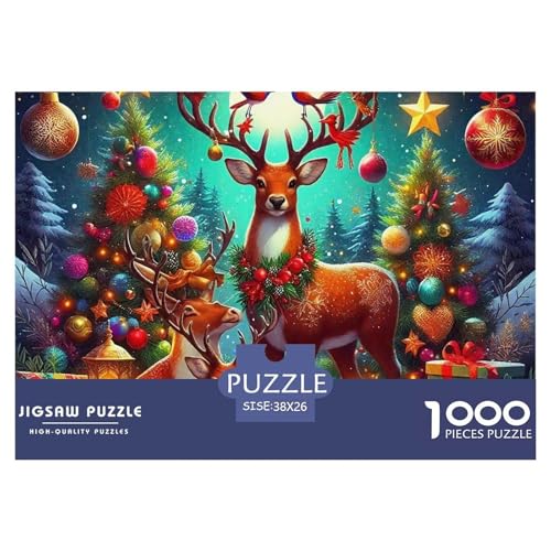 Hirsch 1000 Teilen Puzzle Für Erwachsene Und Kinder Ab 12 Jahren Herausforderndes Premium Quality Perfekt Für Spieleabende Geschenk Für Liebhaber Oder Freunde 38x26cm/1000pcs Hirsch 1000 Teilen Puzzle Für Erwachsene Und Kinder Ab 12 Jahren Herausforderndes Premium Quality Perfekt Für Spieleabende Geschenk Für Liebhaber Oder Freunde 38x26cm/1000pcs von GKWEQPQWK