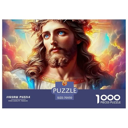 Jesus - Religion 1000 Teile Puzzle Für Erwachsene Und Kinder Ab 12 Jahren Herausforderndes Premium Quality Familienspiel Geschenk Für Liebhaber Oder Freunde 70x50cm/1000pcs von GKWEQPQWK