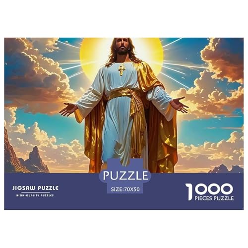 Jesus - Religion 1000 Teile Puzzle Für Erwachsene Und Kinder Ab 12 Jahren Herausforderndes Premium Quality Familienspiel Geschenk Für Liebhaber Oder Freunde 70x50cm/1000pcs von GKWEQPQWK