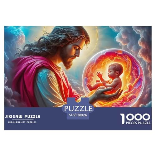 Jesus - Religion 1000 Teile Puzzle Für Erwachsene Und Kinder Ab 12 Jahren Herausforderndes Premium Quality Perfekt Für Spieleabende Geschenk Für Liebhaber Oder Freunde 38x26cm/1000pcs Jesus - Religion 1000 Teile Puzzle Für Erwachsene Und Kinder Ab 12 Jahren Herausforderndes Premium Quality Perfekt Für Spieleabende Geschenk Für Liebhaber Oder Freunde 38x26cm/1000pcs von GKWEQPQWK