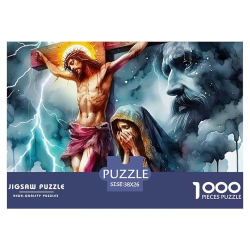 Jesus - Religion 1000 Teile Puzzle Für Erwachsene Und Kinder Herausforderndes Premium Quality Familienspiel Geschenk Für Liebhaber Oder Freunde 38x26cm/1000pcs von GKWEQPQWK
