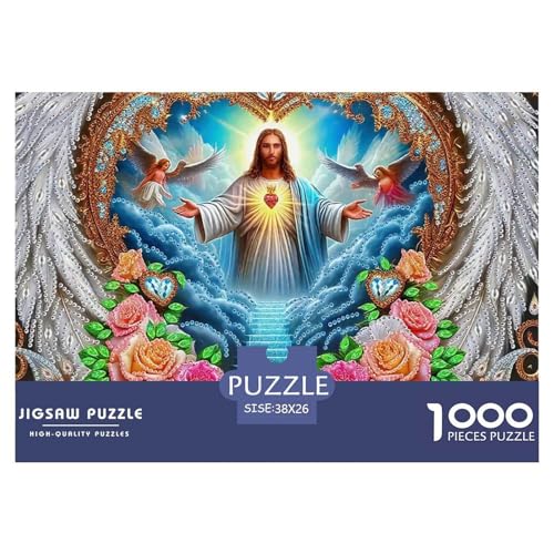 Jesus - Religion 1000 Teile Puzzle Für Erwachsene Und Kinder Herausforderndes Premium Quality Perfekt Für Spieleabende Geschenk Für Liebhaber Oder Freunde 38x26cm/1000pcs von GKWEQPQWK