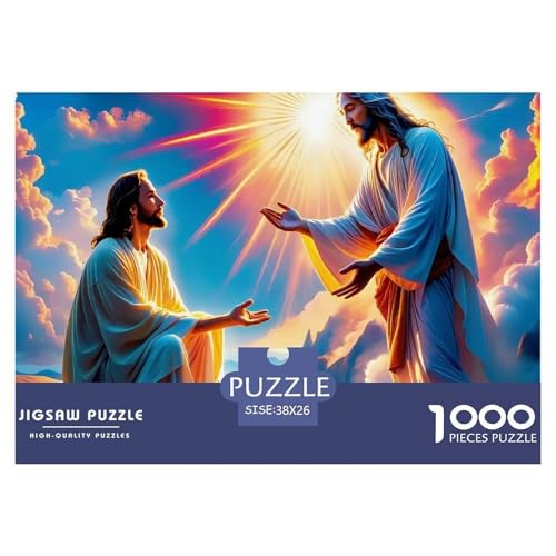 Jesus - Religion 1000 Teile Puzzle Für Erwachsene Und Kinder Kreative Unterhaltung Spaß Klassisches Premium Quality Perfekt Für Spieleabende Geschenk Für Liebhaber Oder Freunde 38x26cm/1000pcs Jesus - Religion 1000 Teile Puzzle Für Erwachsene Und Kinder Kreative Unterhaltung Spaß Klassisches Premium Quality Perfekt Für Spieleabende Geschenk Für Liebhaber Oder Freunde 38x26cm/1000pcs von GKWEQPQWK