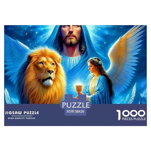 Jesus - Religion 1000 Teilen Puzzle Für Erwachsene Und Kinder Ab 12 Jahren Herausforderndes Geschicklichkeitsspiel Für Die Ganze Familie Familienspiel Geschenk Für Liebhaber Oder Freunde 38x26cm/1000 von GKWEQPQWK