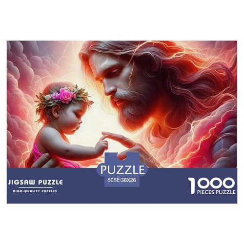 Jesus - Religion 1000 Teilen Puzzle Für Erwachsene Und Kinder Kreative Unterhaltung Spaß Klassisches Geschicklichkeitsspiel Für Die Ganze Familie Familienspiel Geschenk Für Liebhaber Oder Freunde 38x von GKWEQPQWK