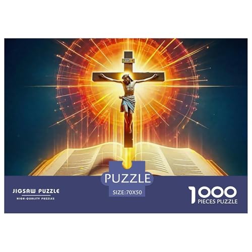 Jesus - Religion 1000 Teilen Puzzle Für Erwachsene Und Kinder Kreative Unterhaltung Spaß Klassisches Premium Quality Perfekt Für Spieleabende Geschenk Für Liebhaber Oder Freunde 70x50cm/1000pcs von GKWEQPQWK