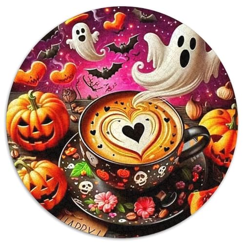 Jumbie Kürbisse 1000 Teile Circular Puzzles Für Erwachsene Kinder Schwieriges Unmögliches Für Verringerter Druck Rundes Für Erwachsene Geschenke Für Mama, 1000pcs (67.5x67.5cm) von GKWEQPQWK