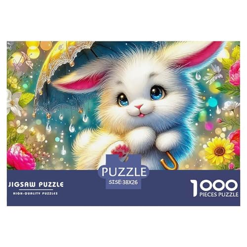 Kaninchen 1000 Teilen Puzzle Für Erwachsene Und Kinder Herausforderndes Premium Quality Perfekt Für Spieleabende Geschenk Für Liebhaber Oder Freunde 38x26cm/1000pcs von GKWEQPQWK