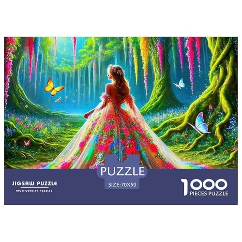 Kleid Schönheit 1000 Teile Puzzle Für Erwachsene Und Kinder Herausforderndes Premium Quality Perfekt Für Spieleabende Geschenk Für Liebhaber Oder Freunde 70x50cm/1000pcs von GKWEQPQWK